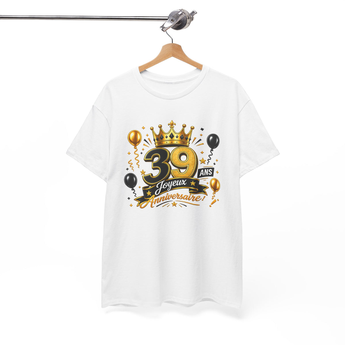 Tee Shirt Anniversaire 39 Ans Homme et Femme – Joyeux Anniversaire – Cadeau 39 Ans