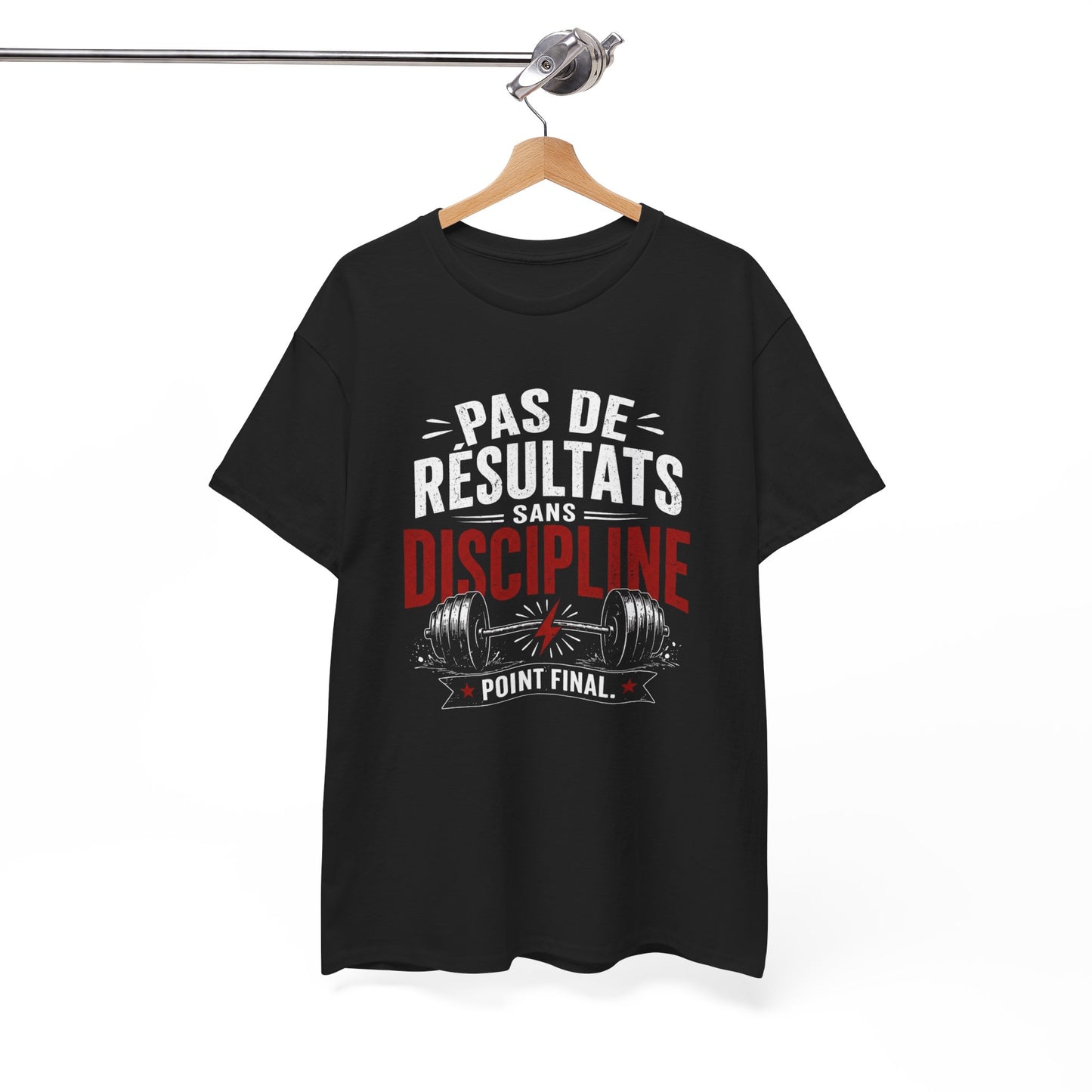 T-Shirt Musculation Discipline – Pas de Résultats Sans Discipline – Tee Shirt Fitness Motivation Gym Adulte Idée Cadeau Sport