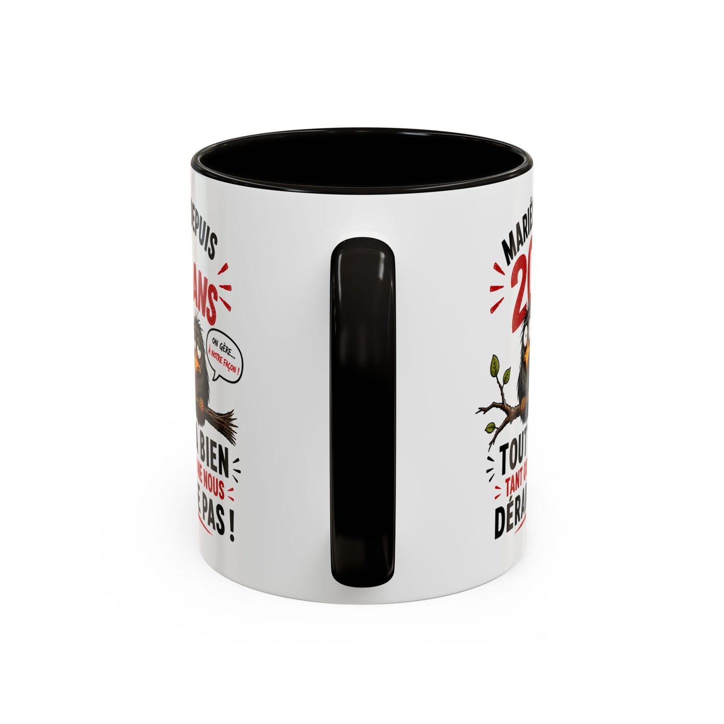 Tasse Mariés Depuis 20 Ans – Mug Humour Anniversaire de Mariage Homme Femme – Cadeau Couple 20 Ans de Mariage 325 ml