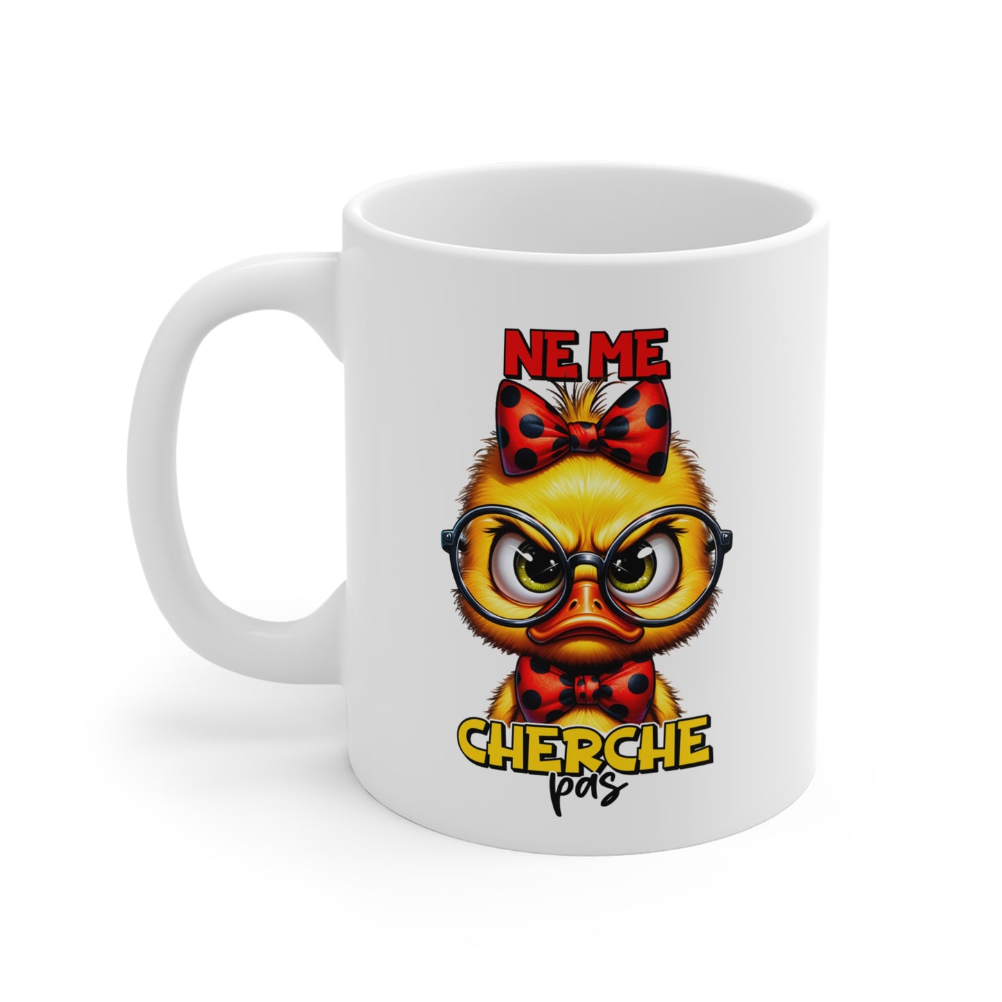 Tasse Ne Me Cherche Pas – Mug Humour Fille Canard Mignon – Cadeau Femme Fille 325ml