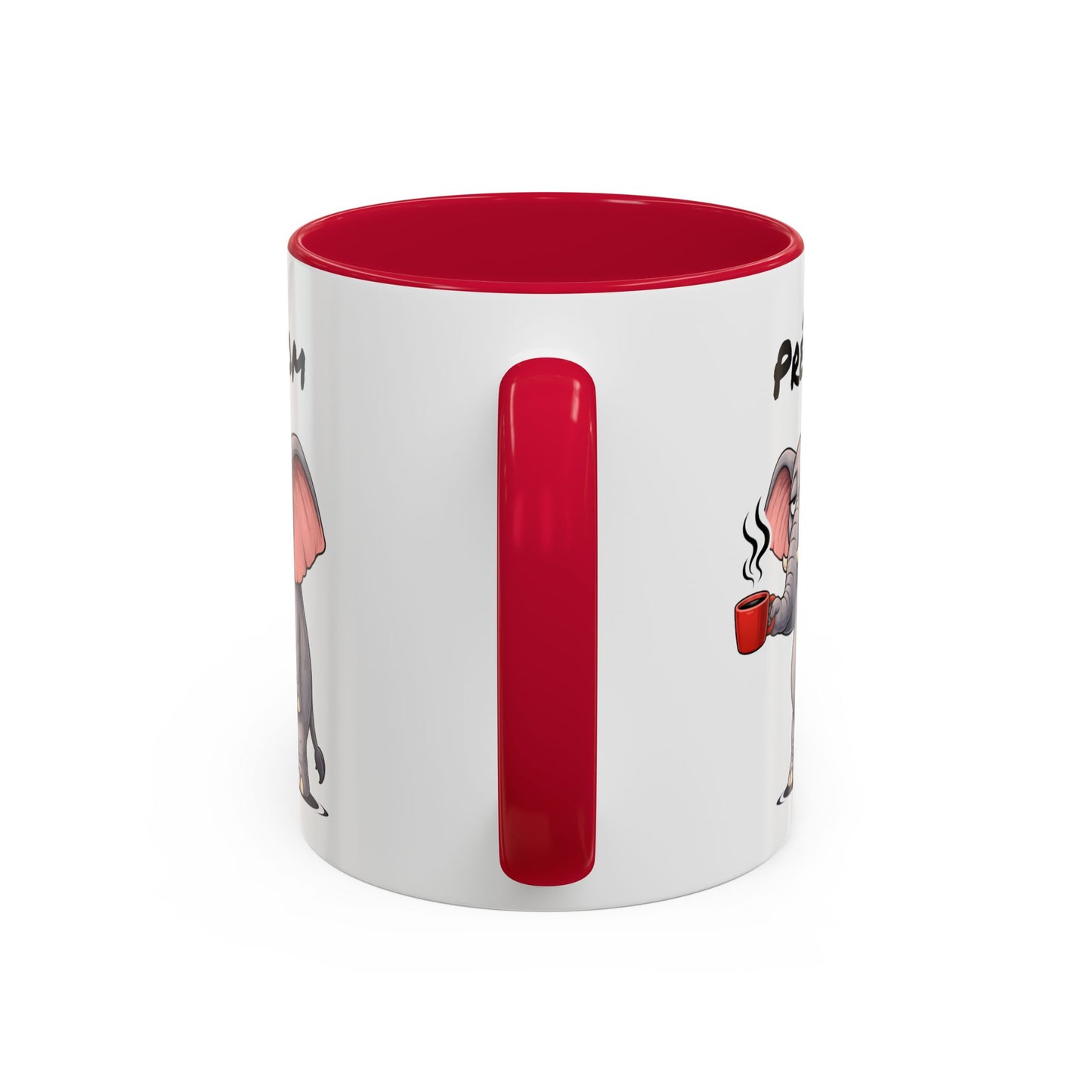 Tasse Éléphant avec Café – Mug Animal Mignon Humoristique – Illustration Éléphant Fatigue 325ml