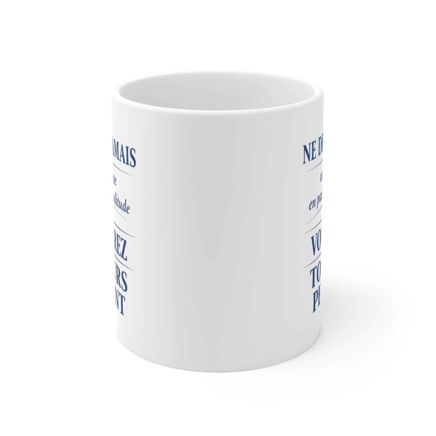 Tasse Citation Motivation – Ne Défiez Jamais Une Personne Solitude – Mug Inspirant Philosophie Vie 325ml