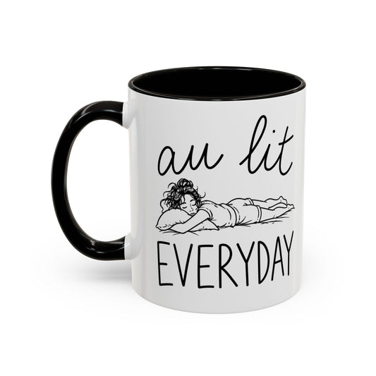 Mug Femme Fatigue et Détente – “Au Lit Everyday” – Tasse Humour Femme Dormir Relax – Cadeau Original Femme – Céramique 325ml Noir Bleu Rouge