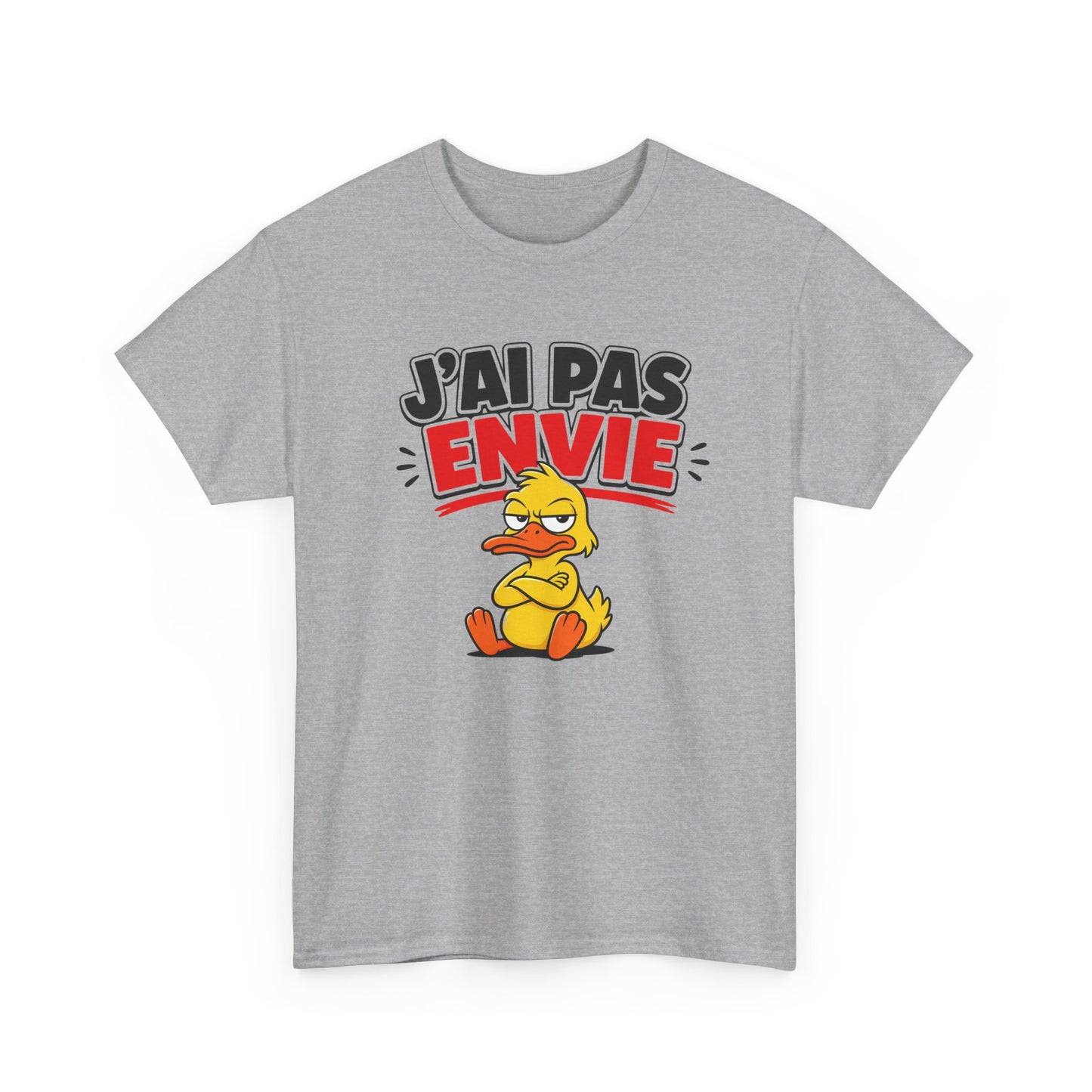 T-Shirt Humour Canard – J’ai Pas Envie – Tee Shirt Drôle Adulte Mauvaise Humeur Idée Cadeau