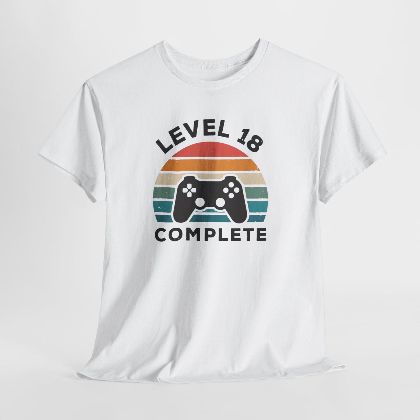 Tee-Shirt 18 Ans Homme et Femme – Cadeau Anniversaire 18ème Gamer Gaming – Idée Cadeau Majorité Jeu Vidéo Original