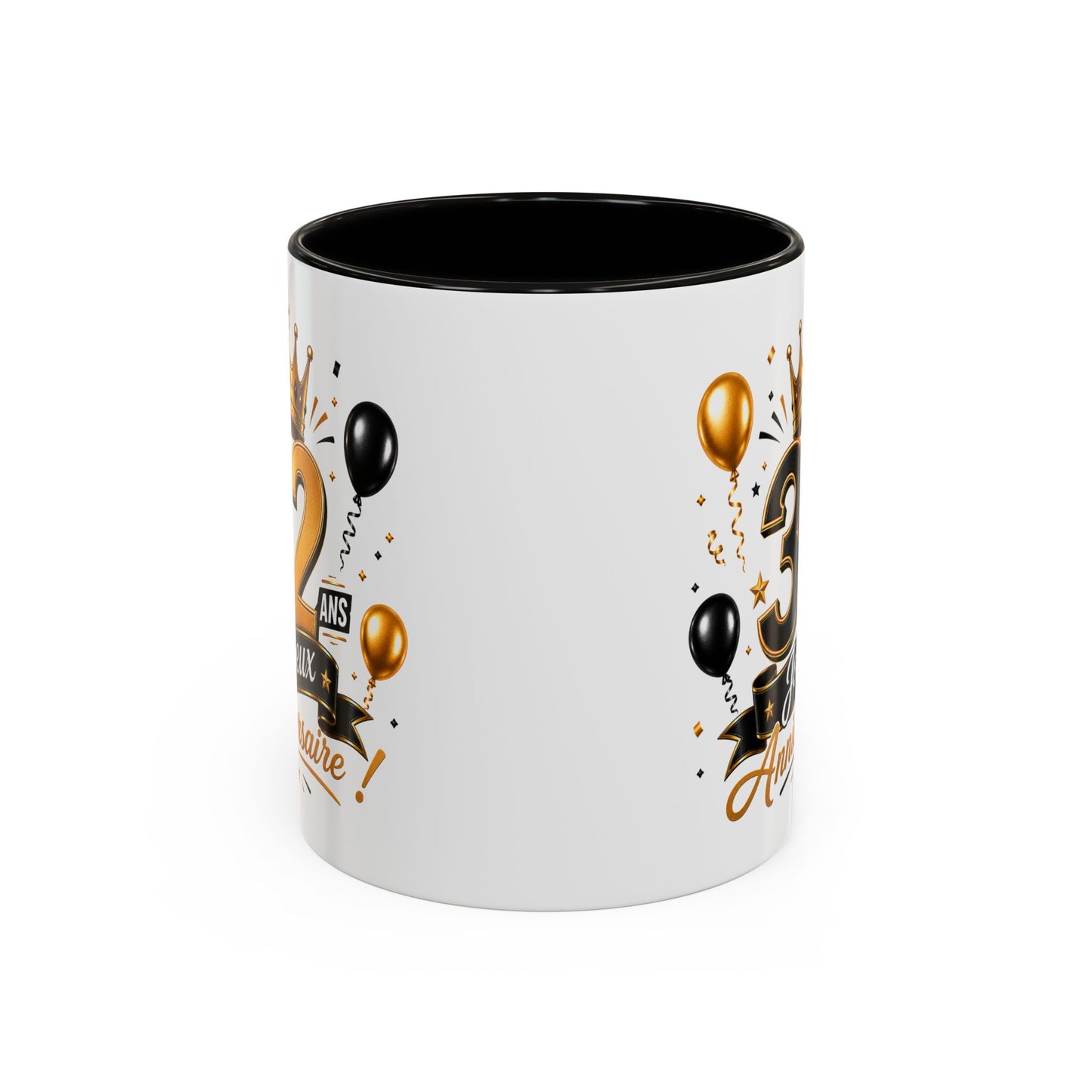 Mug Joyeux 32 Ans – Tasse Anniversaire 32 Ans – Cadeau Original pour Femme Homme – Idée Cadeau 32e Anniversaire Noir Bleu Rouge