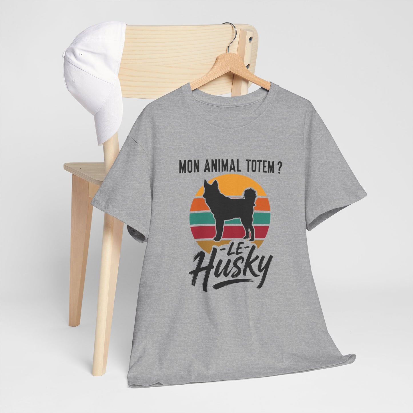 T-Shirt Husky Homme et Femme – Cadeau Amoureux des Chiens – Passion Husky Sibérien – Idée Cadeau Maître Maîtresse Chien