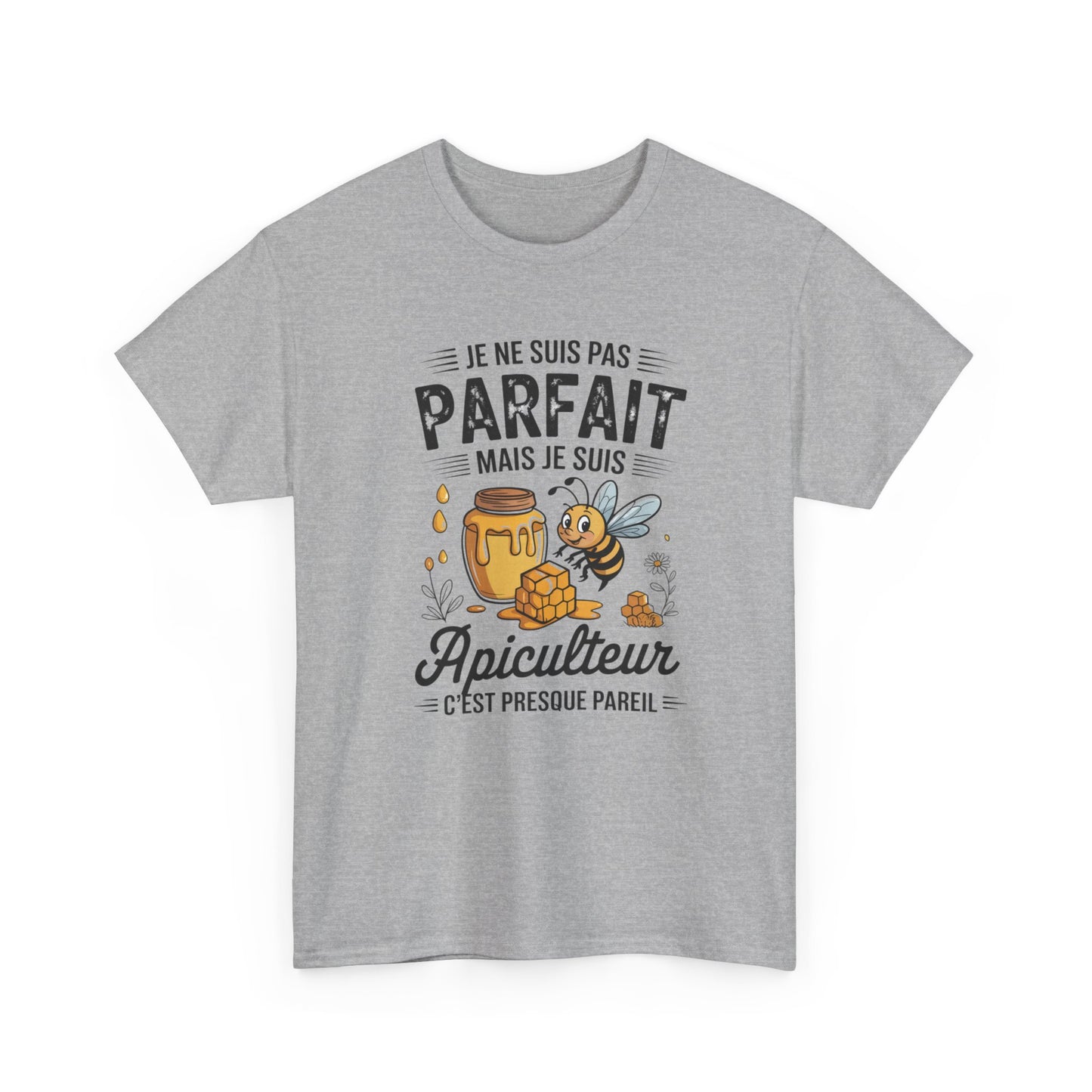 Tee Shirt Je Ne Suis Pas Parfait Mais Je Suis Apiculteur – T-Shirt Humour Abeille Miel – Cadeau Homme Femme Apiculture