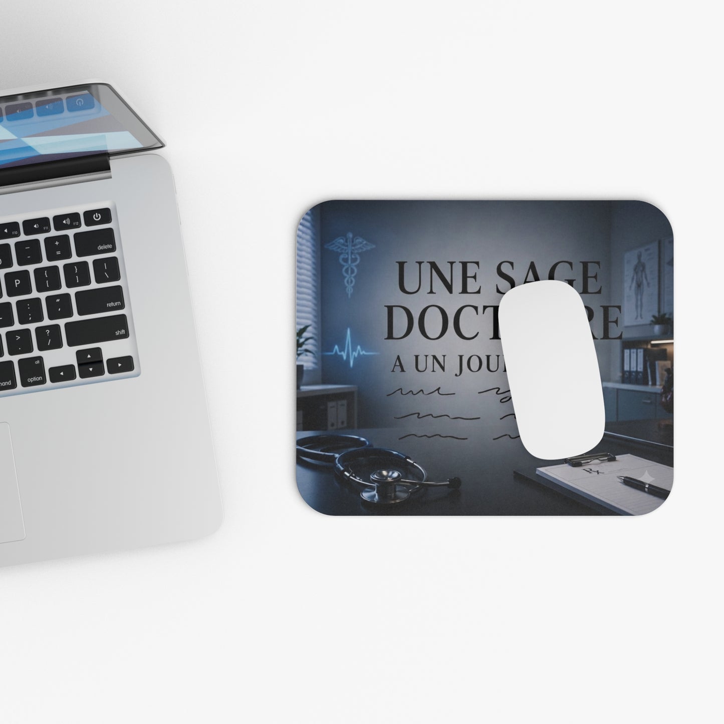 Tapis de Souris 22X18cm Une Sage Docteure A Un Jour Écrit Humour Médecin Cadeau Docteure Femme Bureau Gaming