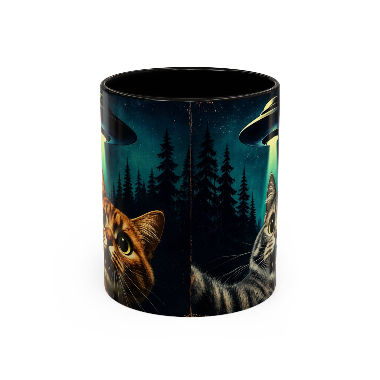 Tasse Chat Extraterrestre – Mug OVNI Vintage Humour – Cadeau Science Fiction Homme Femme 325ml
