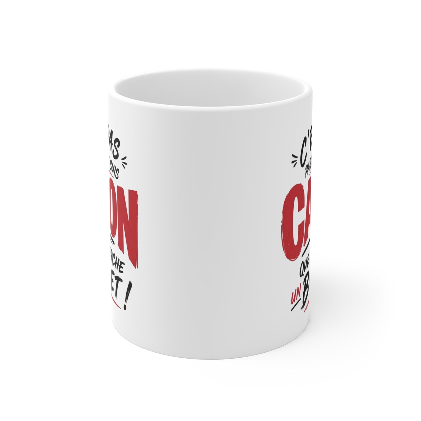 Tasse C’est Pas Parce Que Je Suis Canon Que Je Cherche Un Boulet – Mug Humour Drôle Homme Femme 325ml