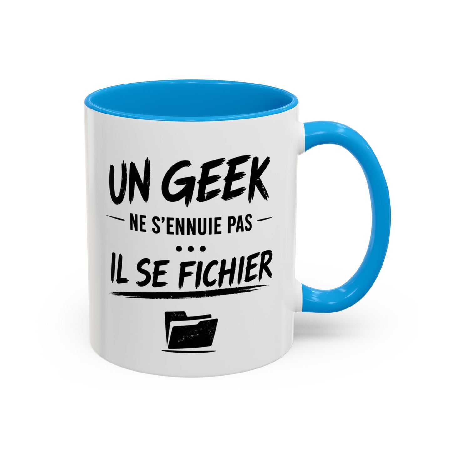 Mug Geek Informatique – Un Geek Ne S’ennuie Pas Il Se Fichier – Tasse Humour Développeur Gamer Programmation Cadeau Original Céramique 325ml