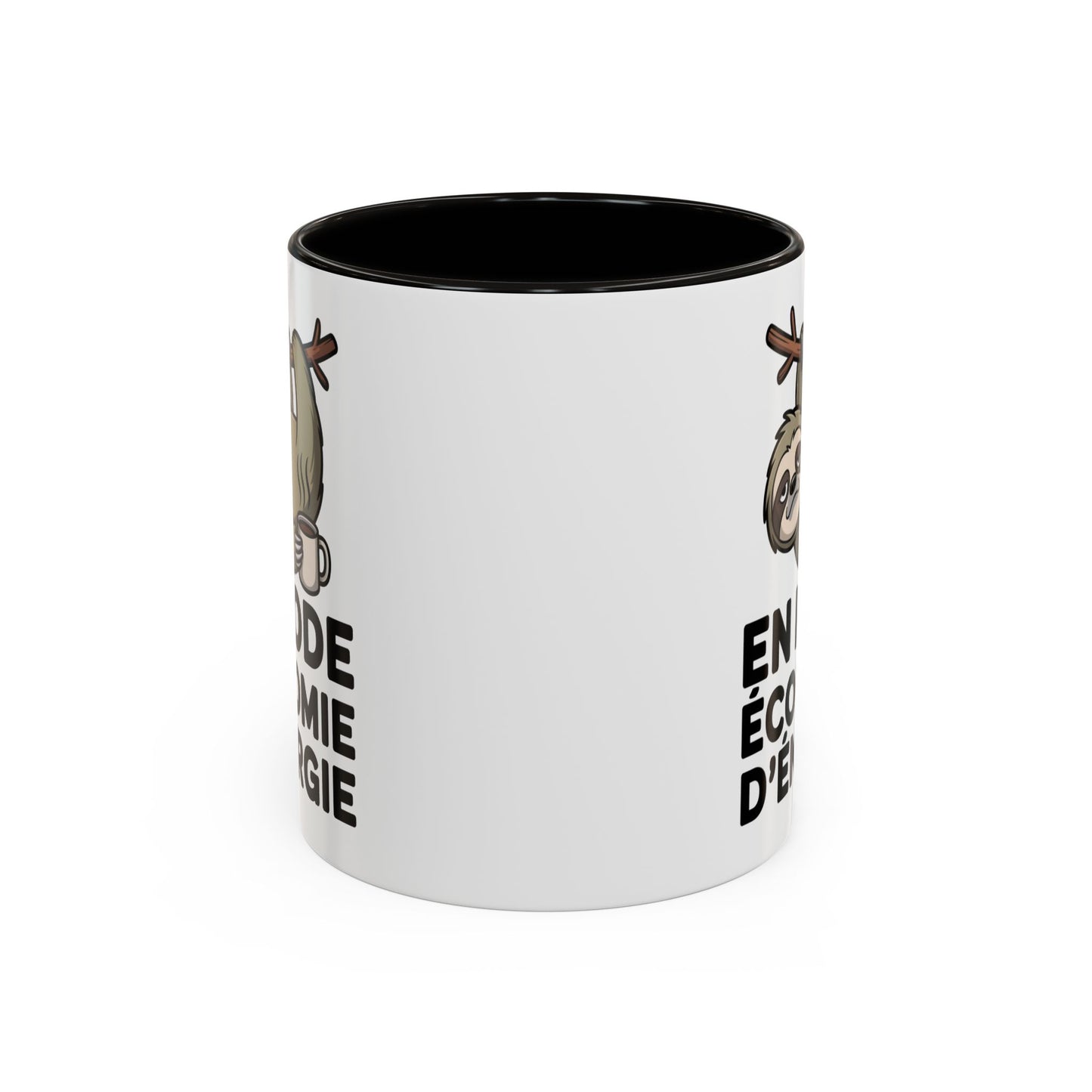 Mug Drôle En Mode Économie d’Énergie – Tasse Humoristique Paresseux Café – Cadeau Humour Bureau Fatigue 325ml