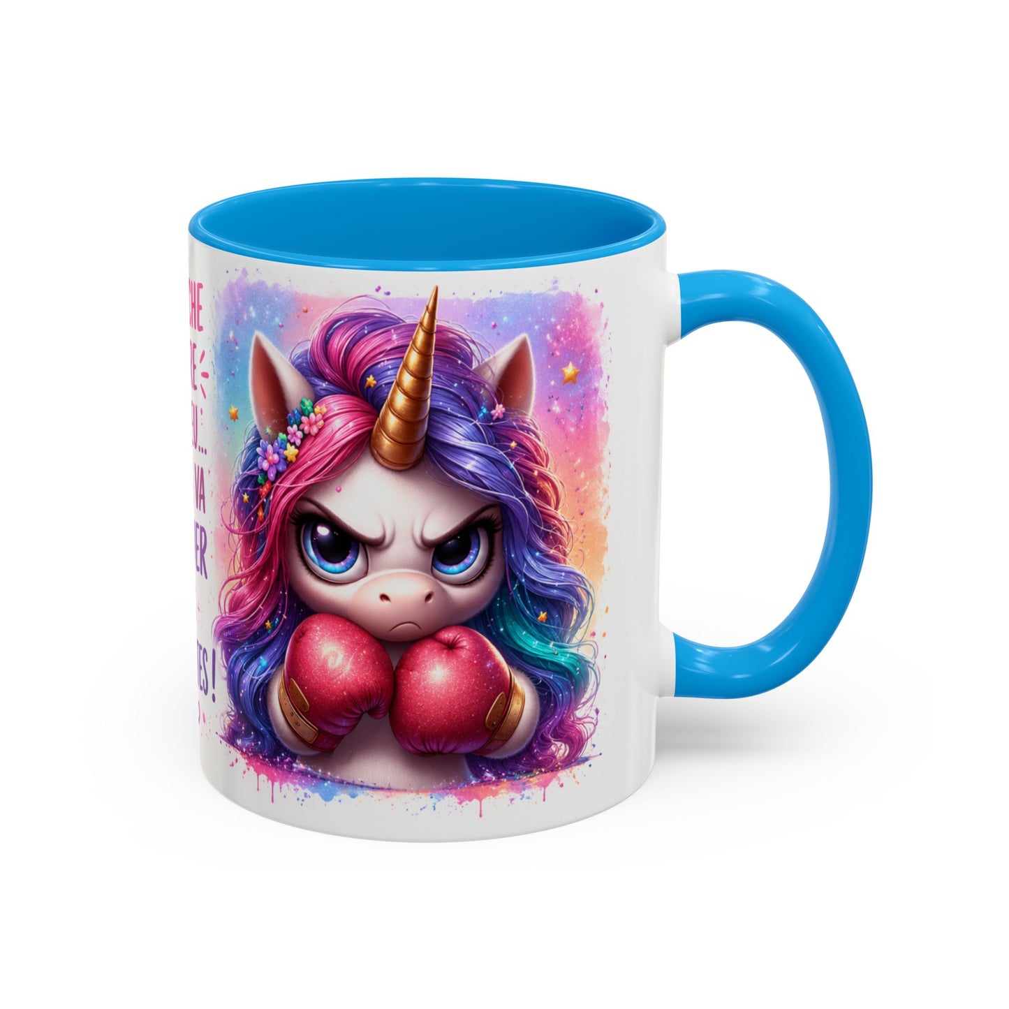 Tasse Licorne Humoristique – Mug “Approche Encore Un Peu” – Cadeau Fun Femme Fille 325ml