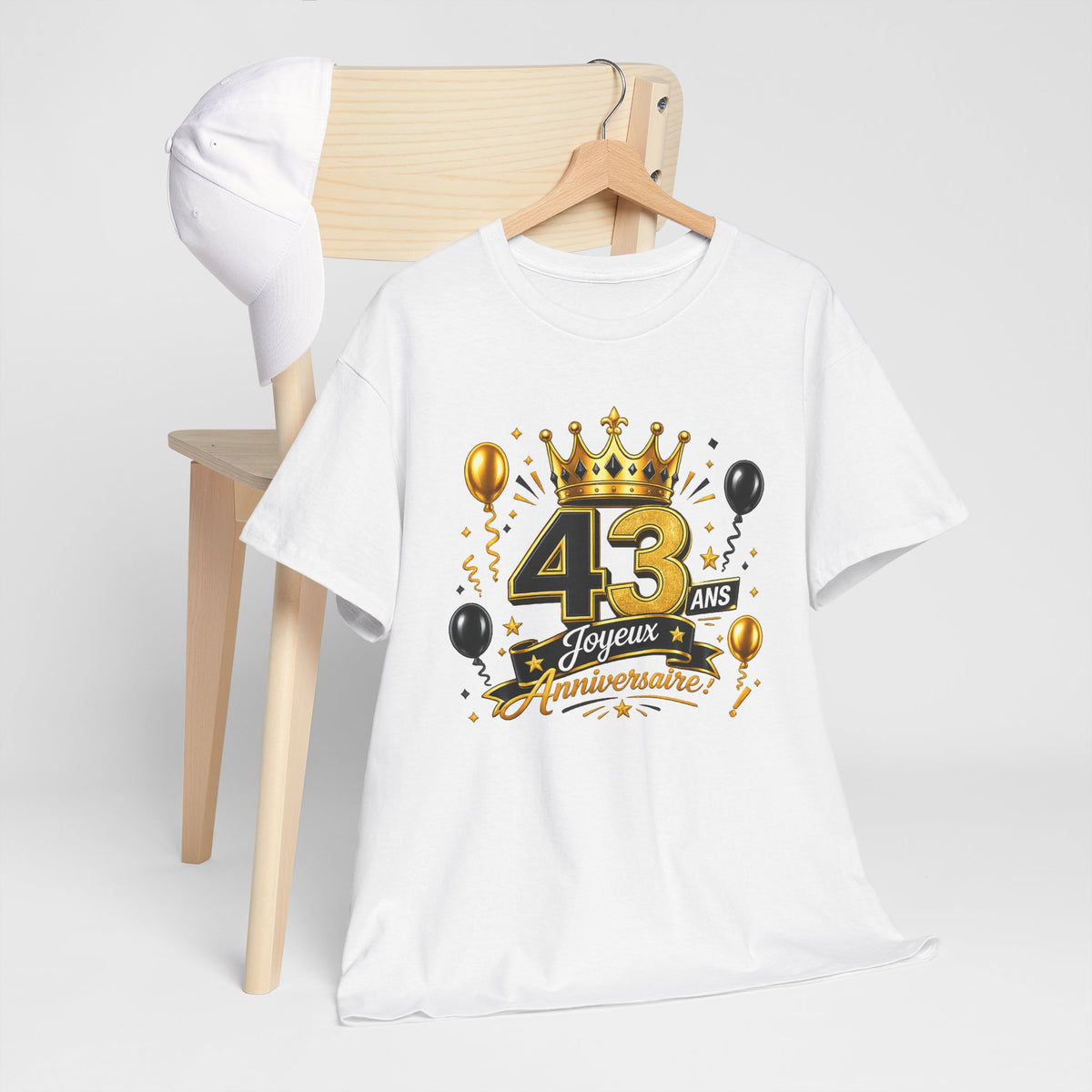 Tee Shirt Anniversaire 43 Ans Homme et Femme – Joyeux Anniversaire – Cadeau 43 Ans