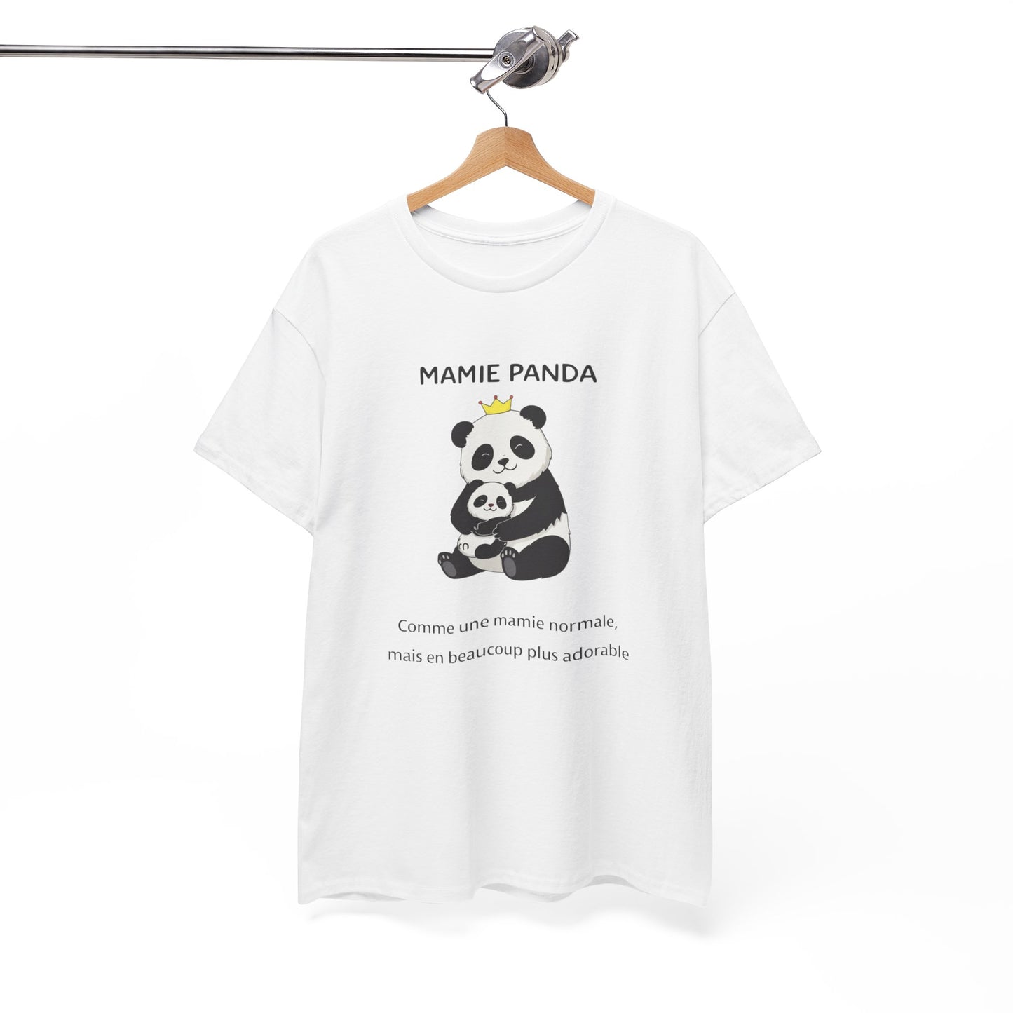 T-Shirt Mamie Panda Mignon – Cadeau Mamie Original – Tee Shirt Panda Amour Grand-Mère