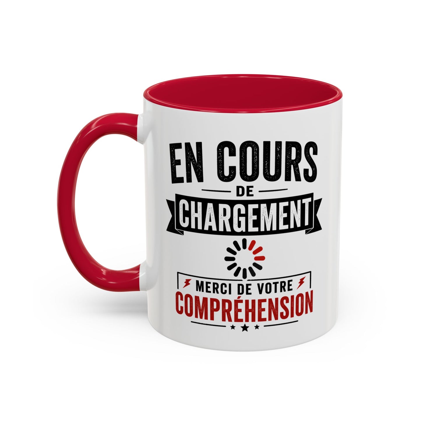 Mug Drôle Couple et Famille – En Cours de Chargement Merci de Votre Compréhension – Cadeau Humour Quotidien 325ml