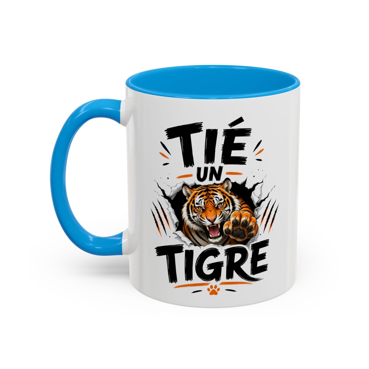 Tasse Tié Un Tigre – Mug Humour Animal Sauvage – Cadeau Original Tigre Félin 325ml