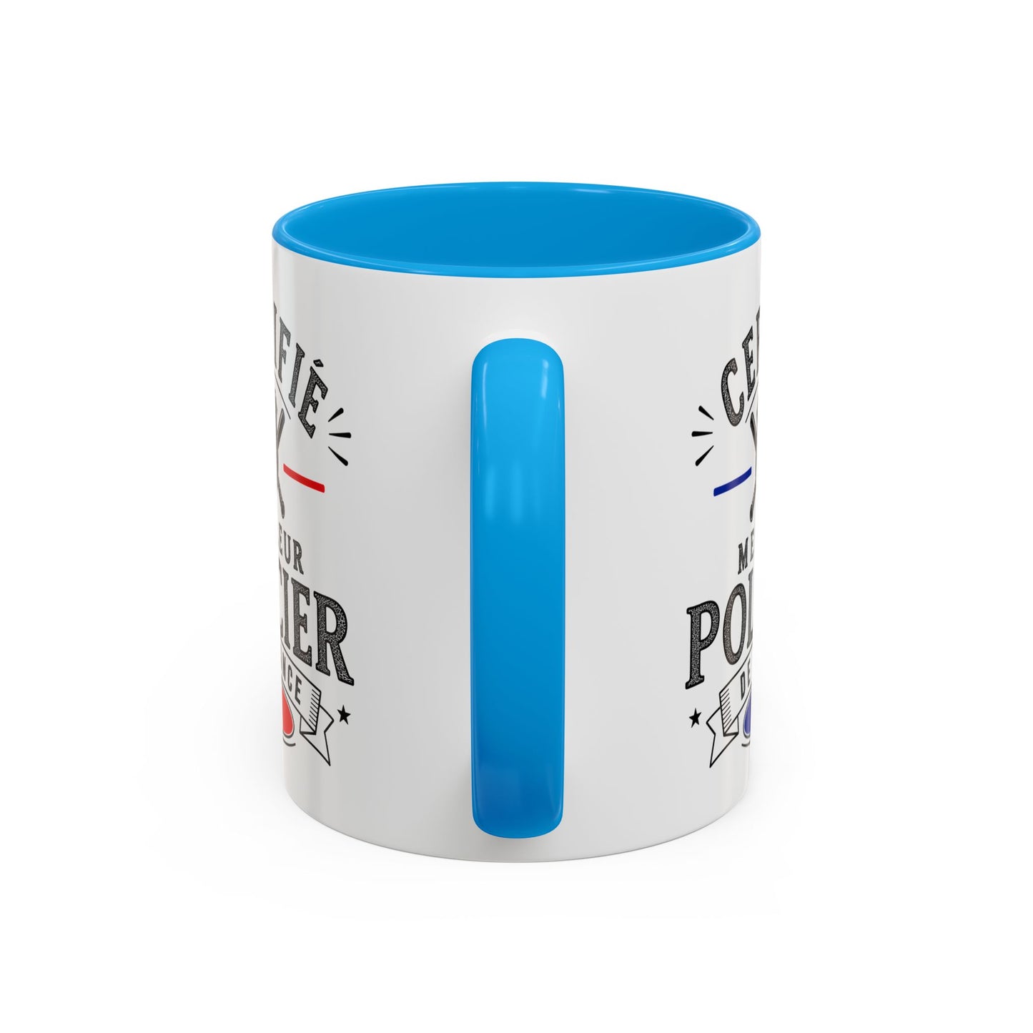 Mug Policier Homme – Certifié Meilleur Policier de France – Tasse Métier Police – Cadeau Original Policier