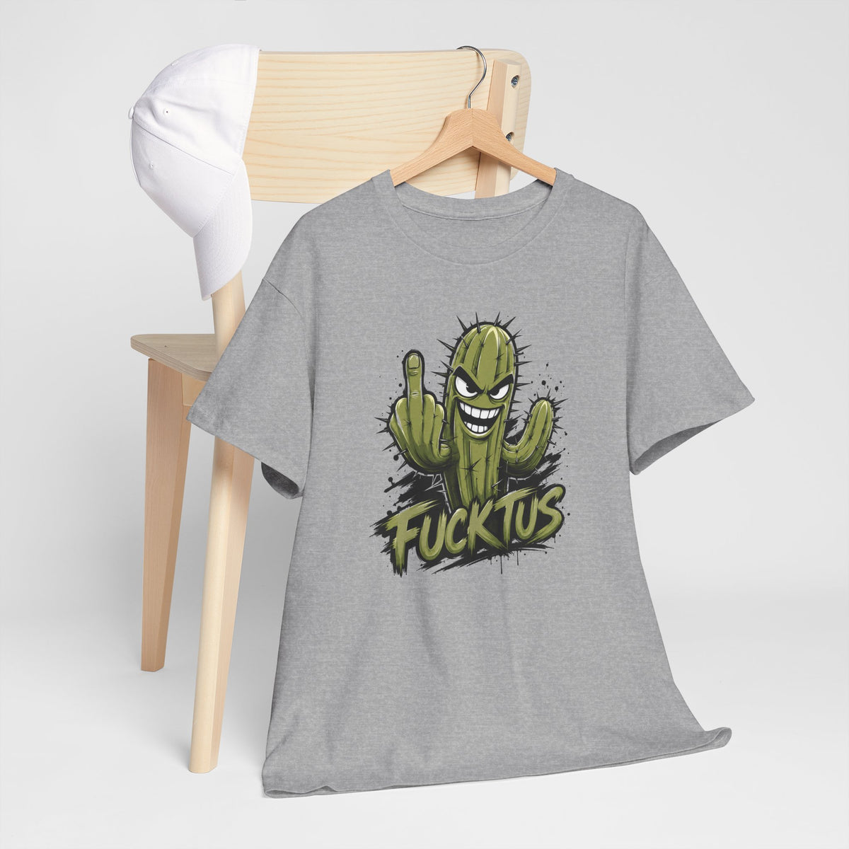 Tee Shirt Humour Homme – Cactus Fucktus Doigt d’Honneur – T-Shirt Drôle Provocateur Cadeau Homme