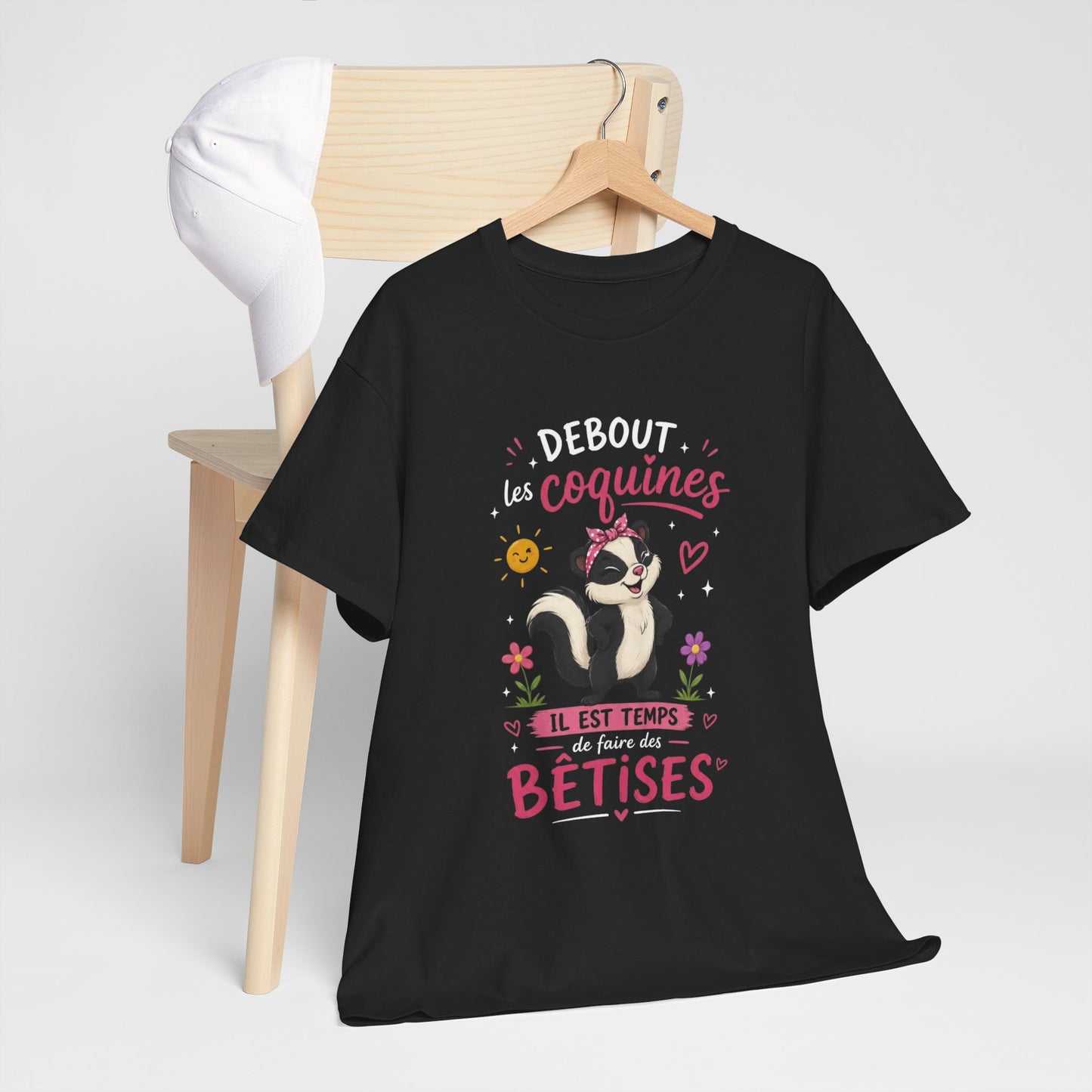Tee-Shirt Femme Humour – Putois Drôle Coquine et Bêtises – Cadeau Original Amusant pour Femme Copine Amie