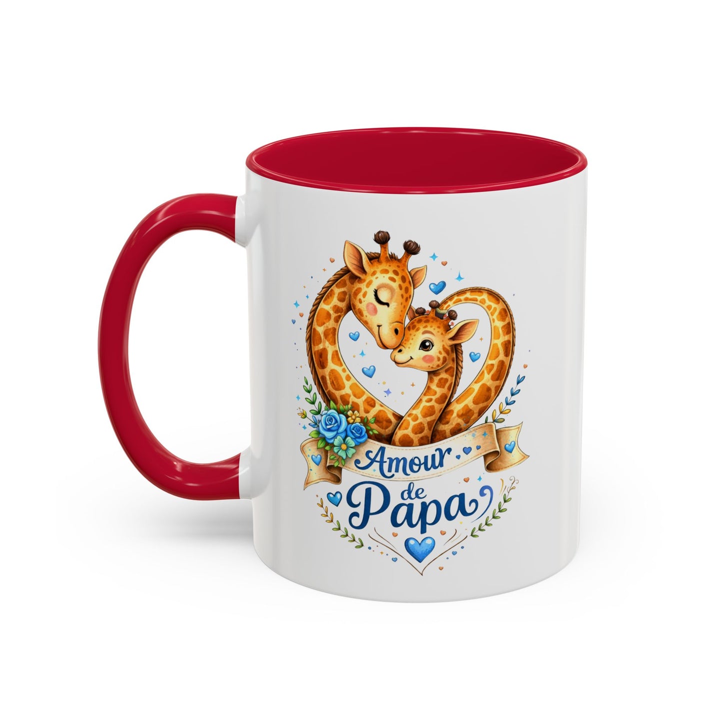 Tasse Amour de Papa Girafes – Mug Père Enfant Mignon – Cadeau Fête des Pères Anniversaire Papa – Céramique 325ml