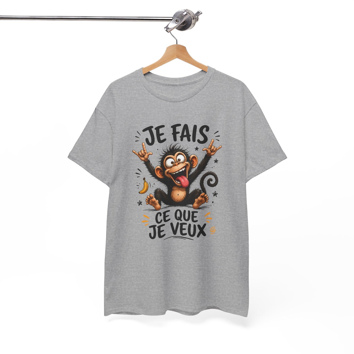 Tee-Shirt Je Fais Ce Que Je Veux – Singe Drôle Humoristique – Cadeau Homme Femme Humour Déjanté Animal Cartoon