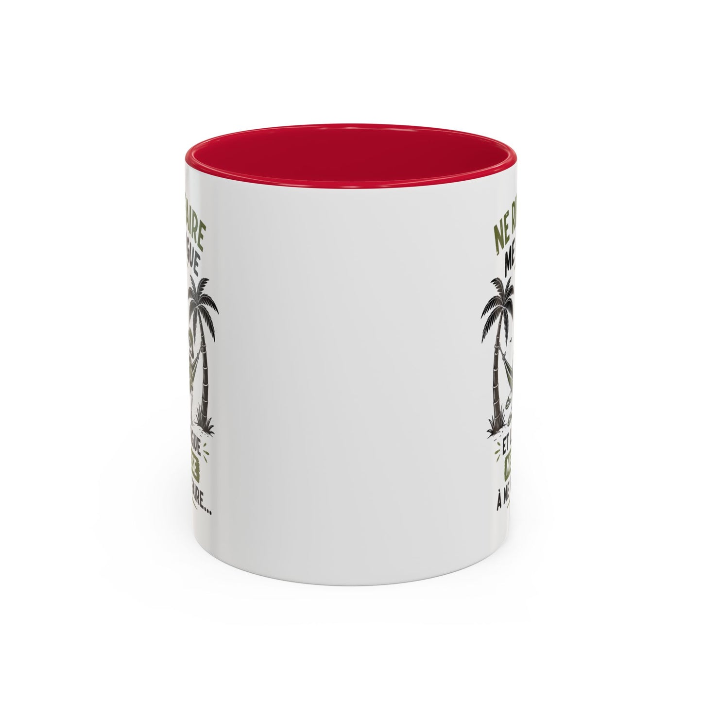Mug Humour Détente – Tasse Ne Rien Faire Me Fatigue – Cadeau Original Relax et Vacances – Céramique 325ml Noir Bleu Rouge