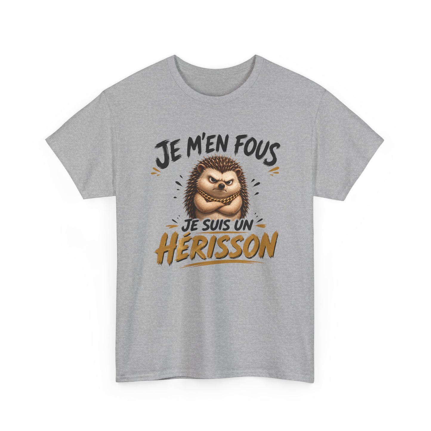 Tee-Shirt Homme Femme Je M’en Fous Je Suis Un Hérisson – Hérisson Humoristique – Cadeau Humour Adulte