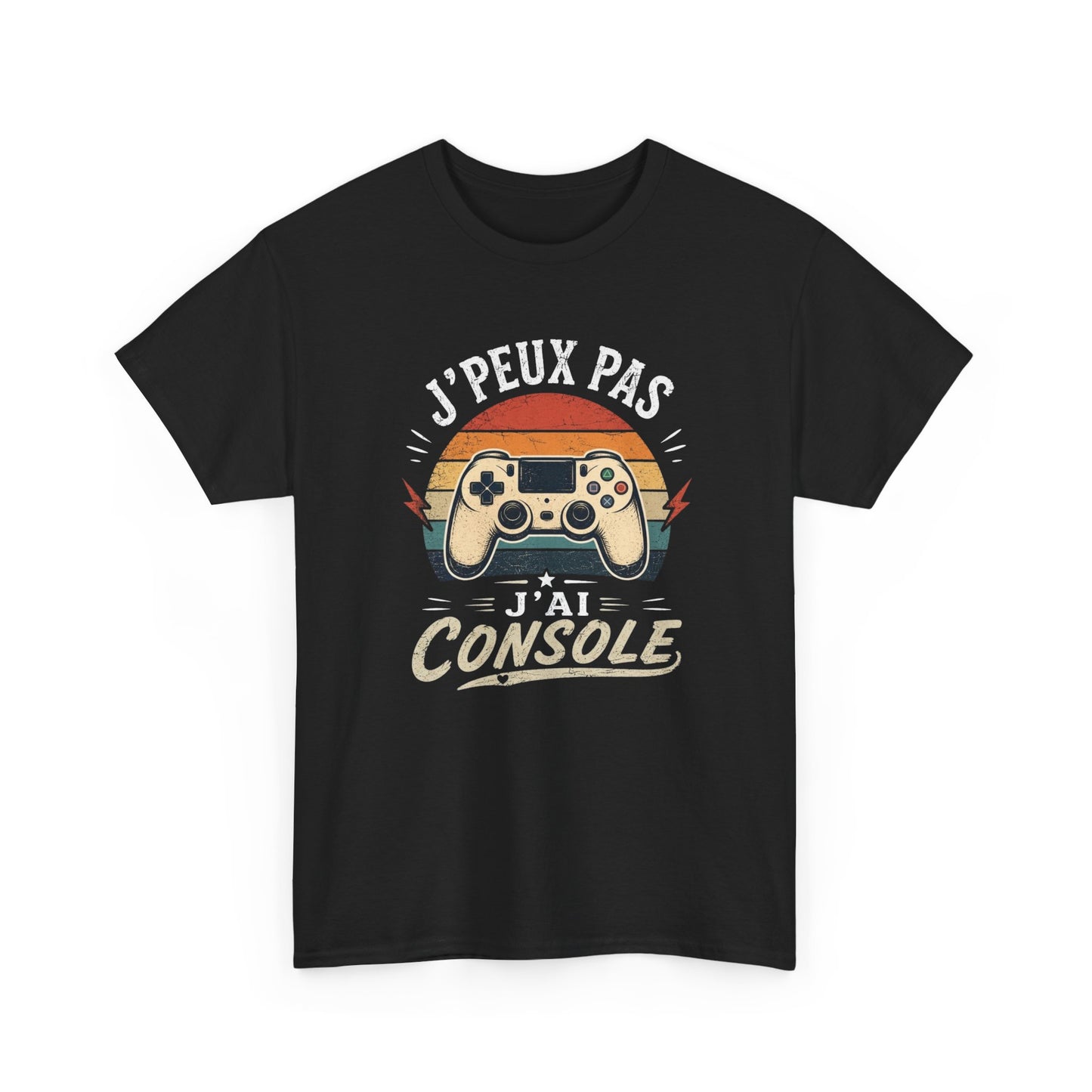 T-Shirt Gamer Humour Homme Femme – J’Peux Pas J’Ai Console – Tee Shirt Jeux Vidéo Vintage