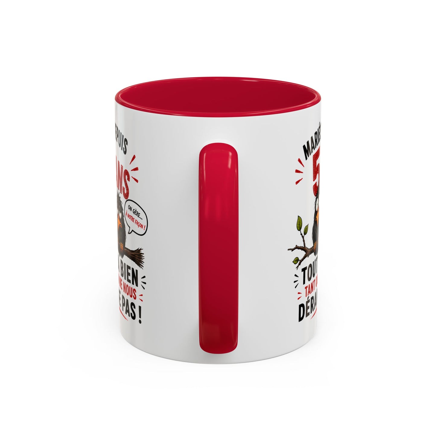 Tasse Mariés Depuis 5 Ans – Mug Humour Anniversaire de Mariage Homme Femme – Cadeau Couple 5 Ans de Mariage 325 ml