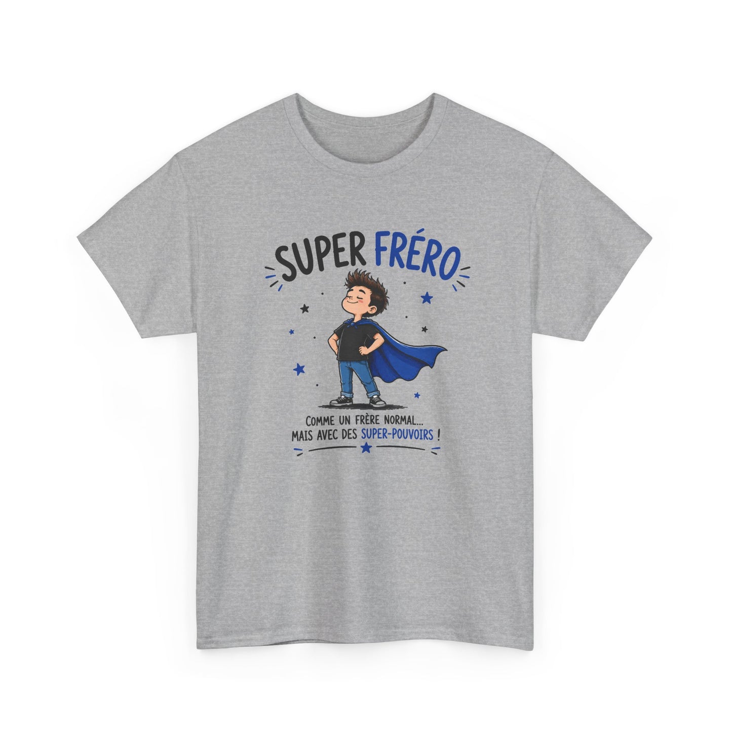 Tee Shirt Frère Homme – Super Fréro Comme un Frère Normal Mais Carrément Super – T-Shirt Humour Cadeau Original