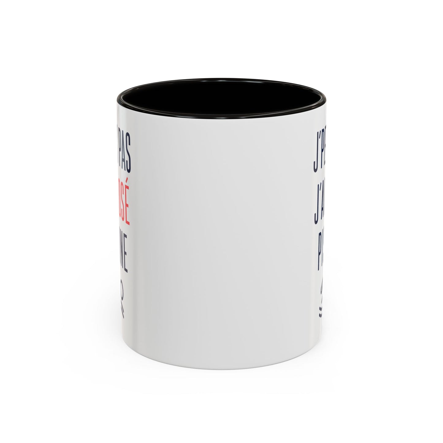 Mug Humour Rosé Piscine – J’Peux Pas J’Ai Rosé Piscine – Tasse Drôle Apéro Été Cadeau Original Céramique 325ml Noir Bleu Rouge