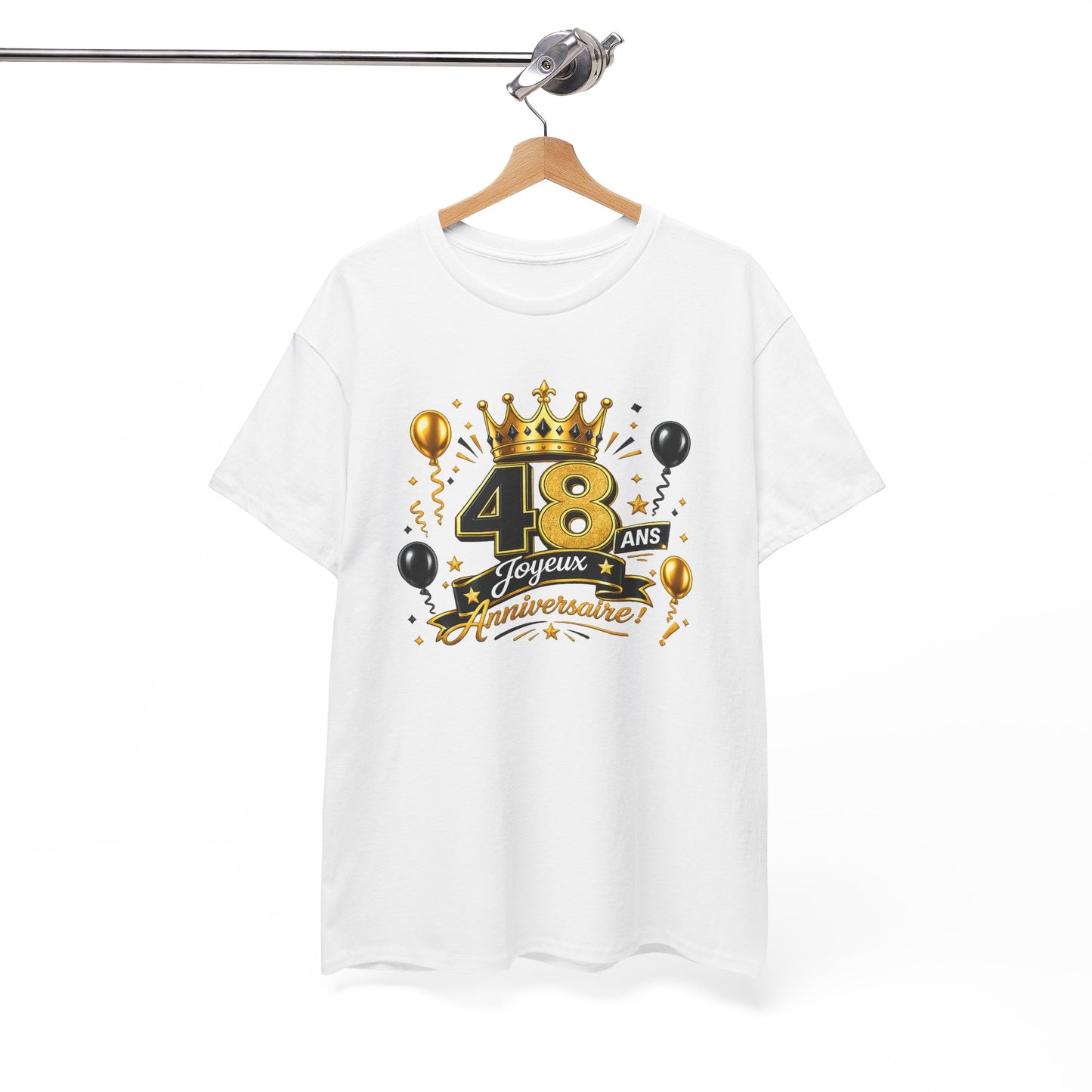 Tee Shirt Anniversaire 48 Ans Homme et Femme – Joyeux Anniversaire – Cadeau 48 Ans
