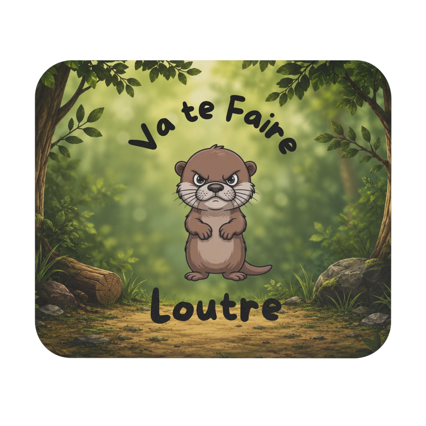 Tapis de Souris 22x18cm Va te Faire Loutre – Cadeau Humour Loutre Homme Femme – Design Animal Mignon Kawaii – Accessoire Bureau Gaming