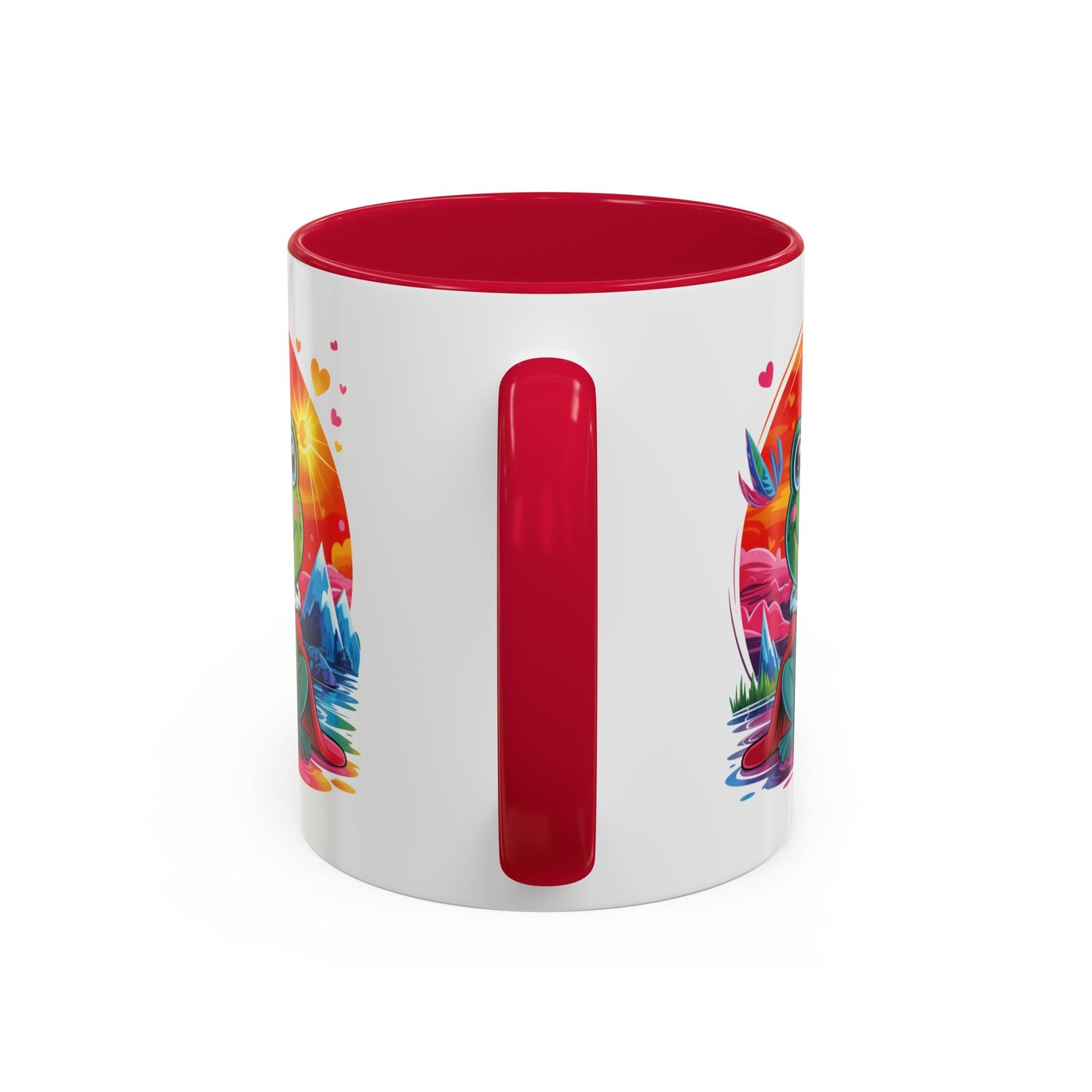 Mug Grenouille Prince Mignon – Tasse Animal Couronne Conte de Fées – Cadeau Original Enfant Adulte – Céramique 325ml Noir Bleu Rouge