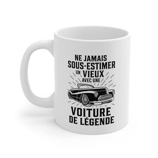Mug Voiture Homme et Femme – Tasse Passion Automobile Sportive et Voiture de Collection – Idée Cadeau Conducteur Amateur Auto Mécanique – 325 ml
