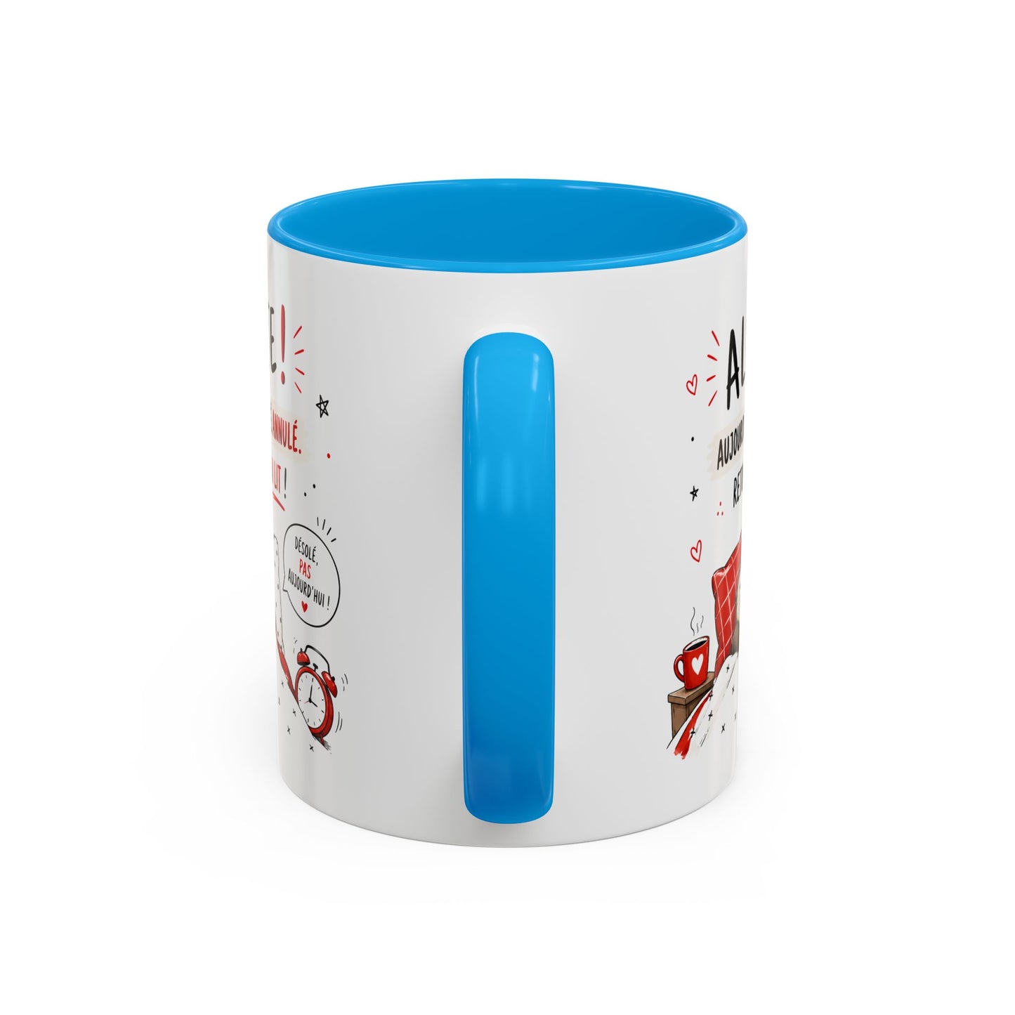 Tasse Alerte Aujourd’hui a Été Annulé – Mug Loutre Endormie Humour – Cadeau Homme Femme 325ml