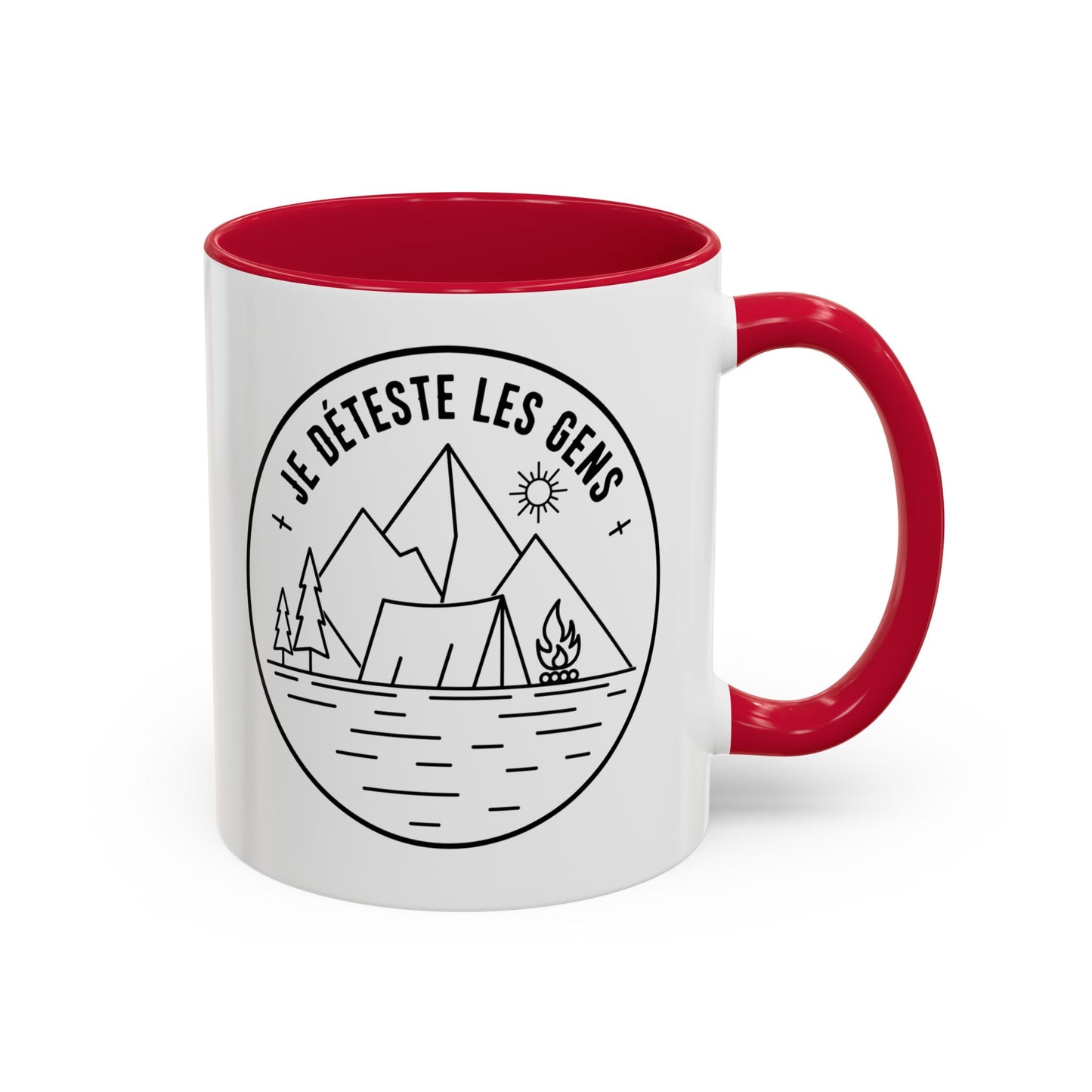 Tasse Camping Humour Homme et Femme – Mug Nature Montagne Tente Feu de Camp – Cadeau Original Randonneur Campeur Amateur de Plein Air – 325 ml