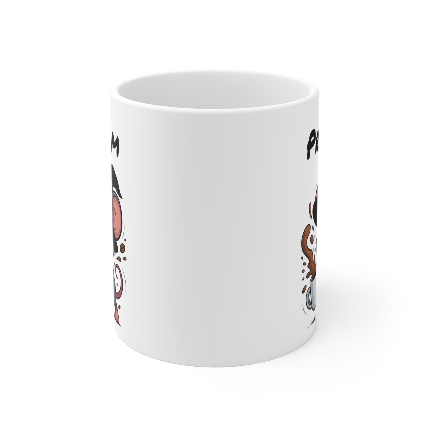 Tasse Personnalisable Souris Sorcière Café – Mug Prénom Halloween Mignon 325ml – Cadeau Original Animaux