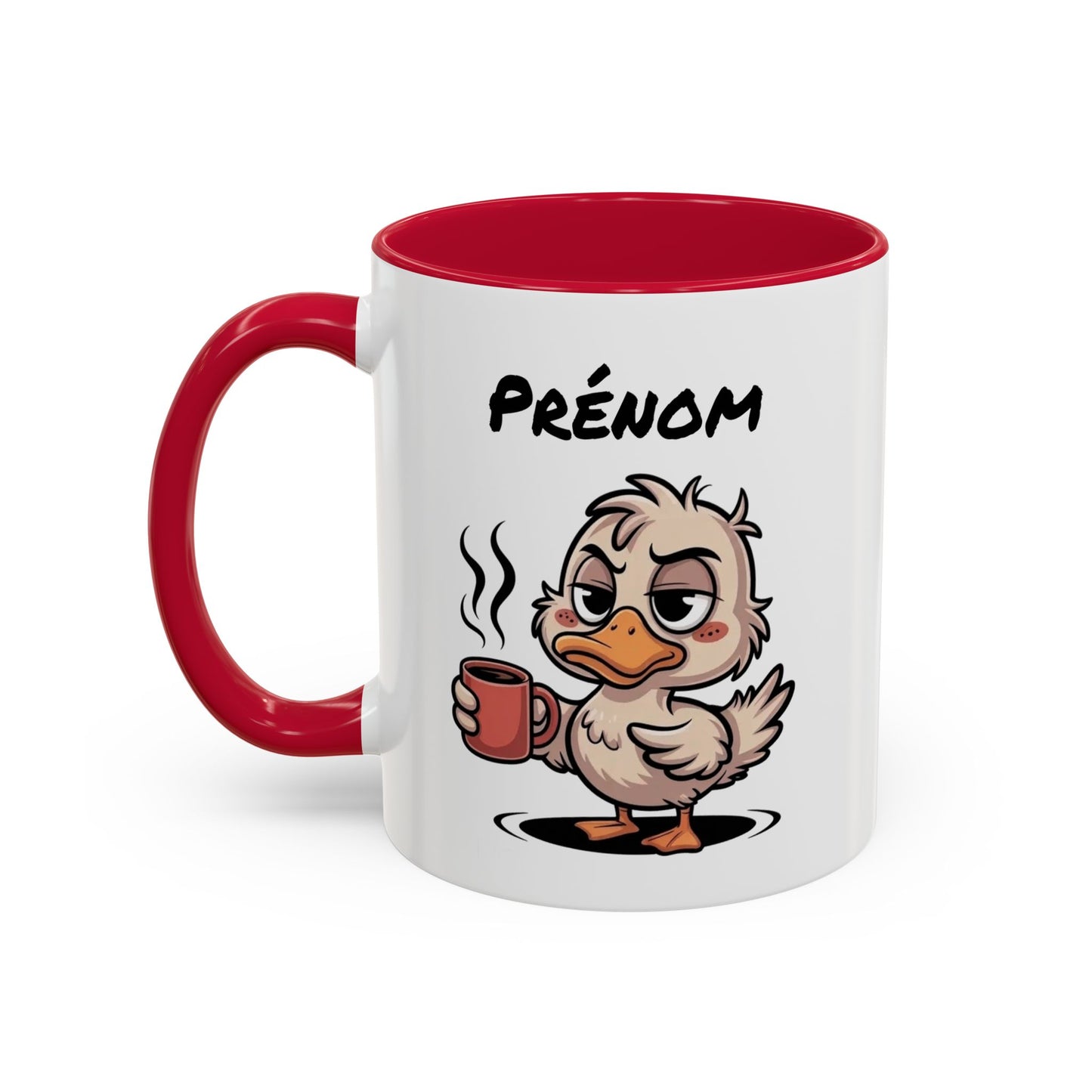 Tasse Canard Café Personnalisable 325ml – Mug Céramique Humour Réveil Matin Prénom Cadeau Original