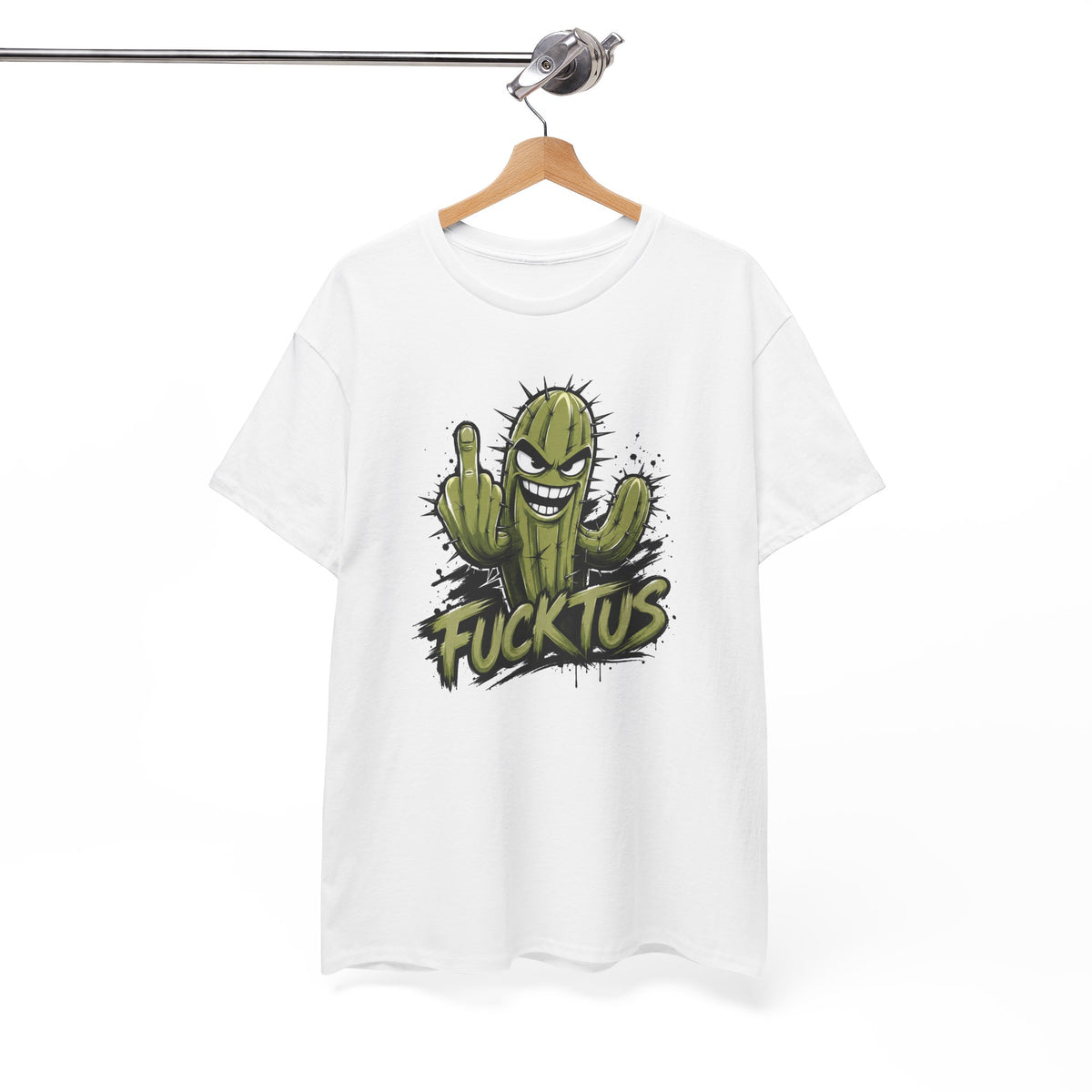 Tee Shirt Humour Homme – Cactus Fucktus Doigt d’Honneur – T-Shirt Drôle Provocateur Cadeau Homme