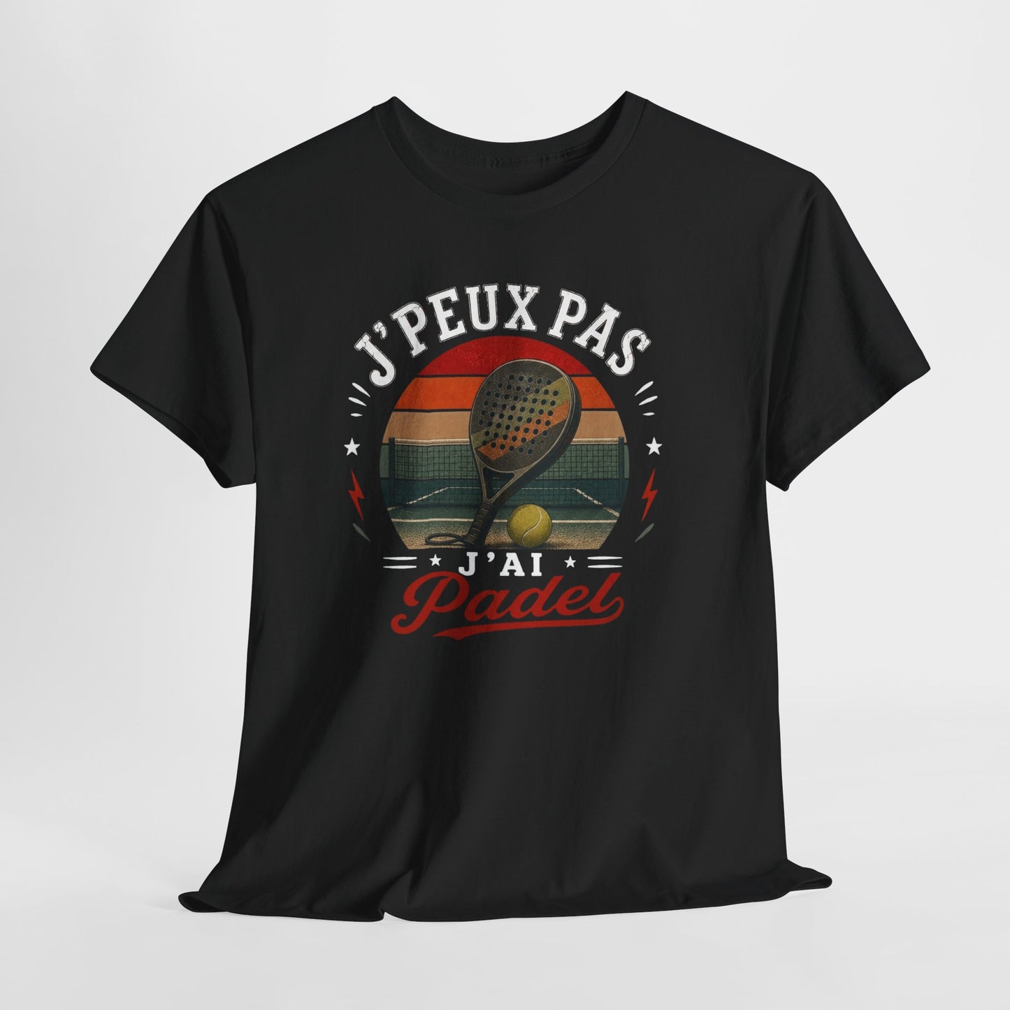 T-Shirt J’Peux Pas J’Ai Padel – Tee Shirt Humour Joueur Padel Vintage – Cadeau Sport Homme Femme