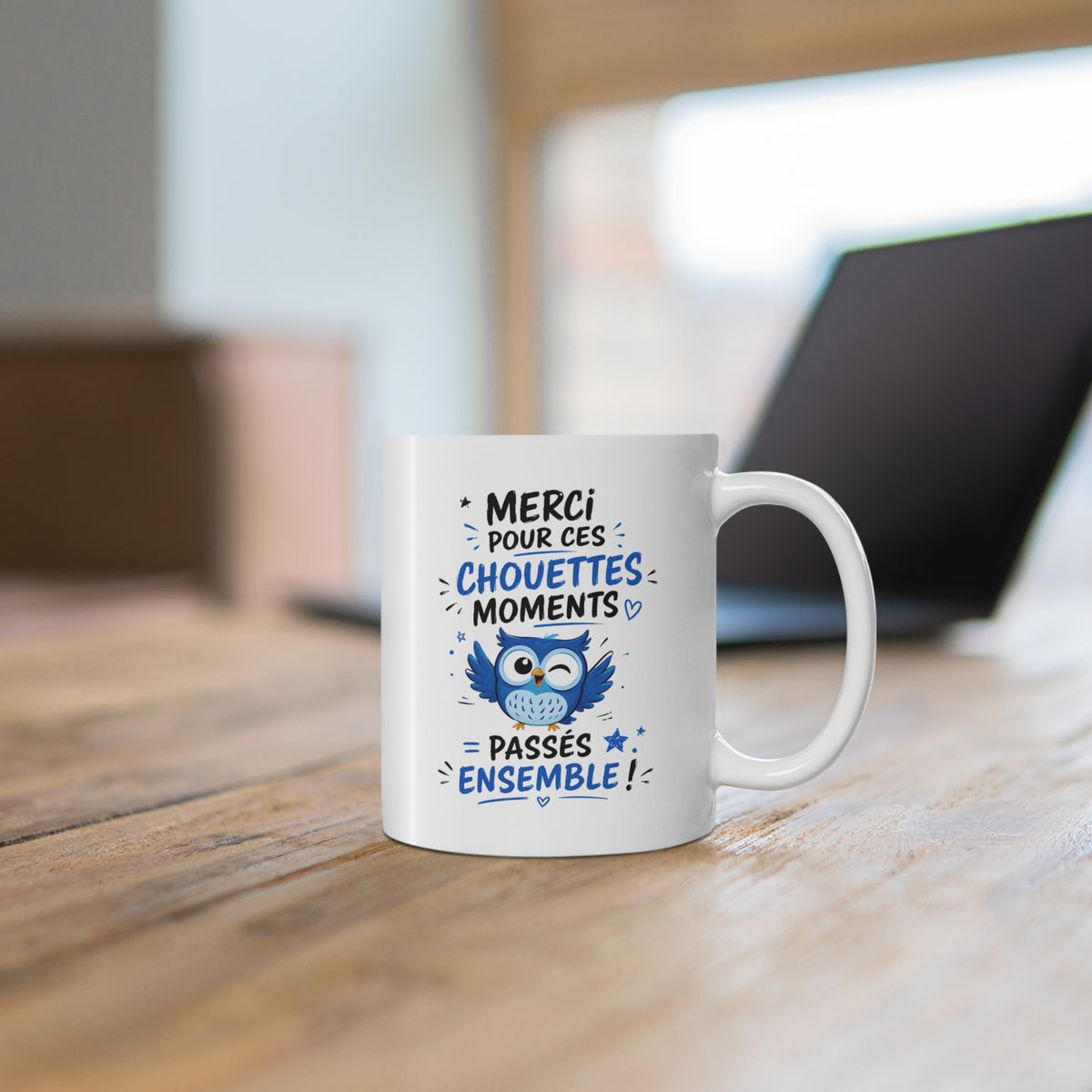 Mug Merci pour Ces Chouettes Moments – Tasse Remerciement avec Chouette – Cadeau Original Souvenir