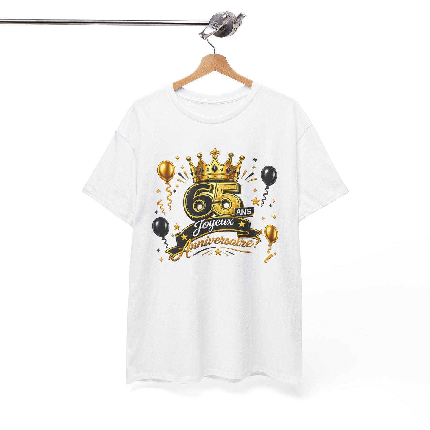 Tee Shirt Anniversaire 65 Ans Homme et Femme – Joyeux Anniversaire – Cadeau 65 Ans