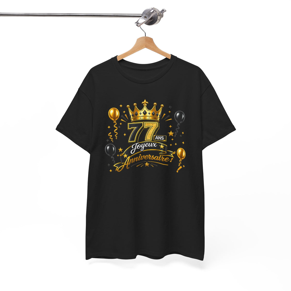 Tee Shirt Anniversaire 77 Ans Homme et Femme – Joyeux Anniversaire – Cadeau 77 Ans