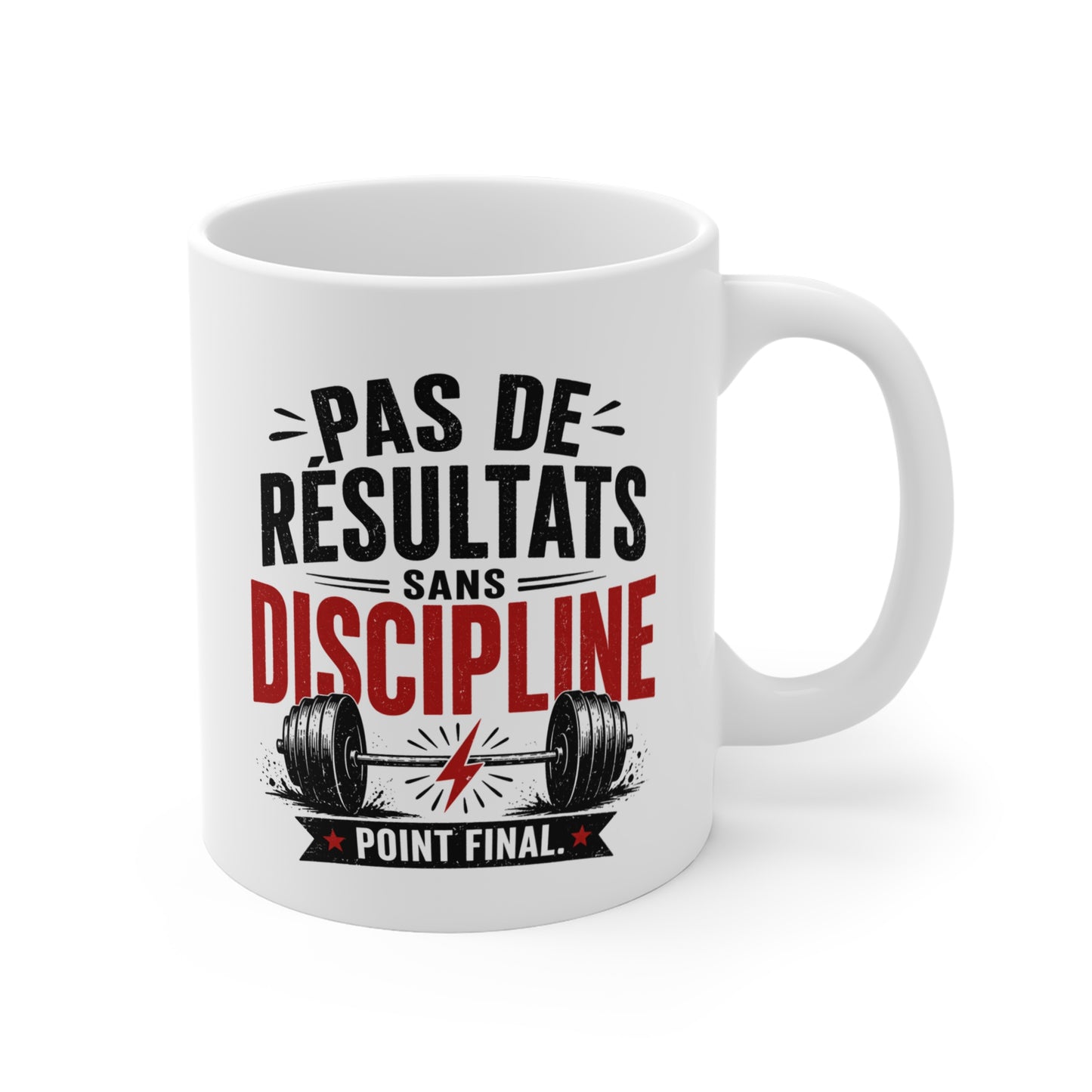 Tasse Pas De Résultats Sans Discipline – Mug Motivation Musculation Vintage – Cadeau Fitness Homme Femme 325ml