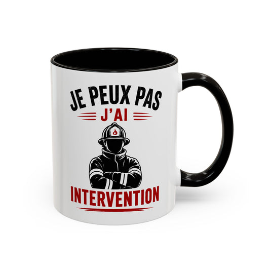 Tasse Pompier Homme et Femme – Mug Métier Sapeur-Pompier Secours Intervention – Cadeau Original pour Pompier 325 ml