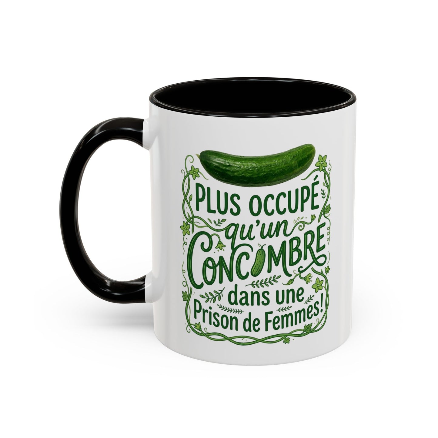 Tasse Humour Concombre 325ml – Mug Céramique Citation Drôle Jardin Légume Cadeau Original