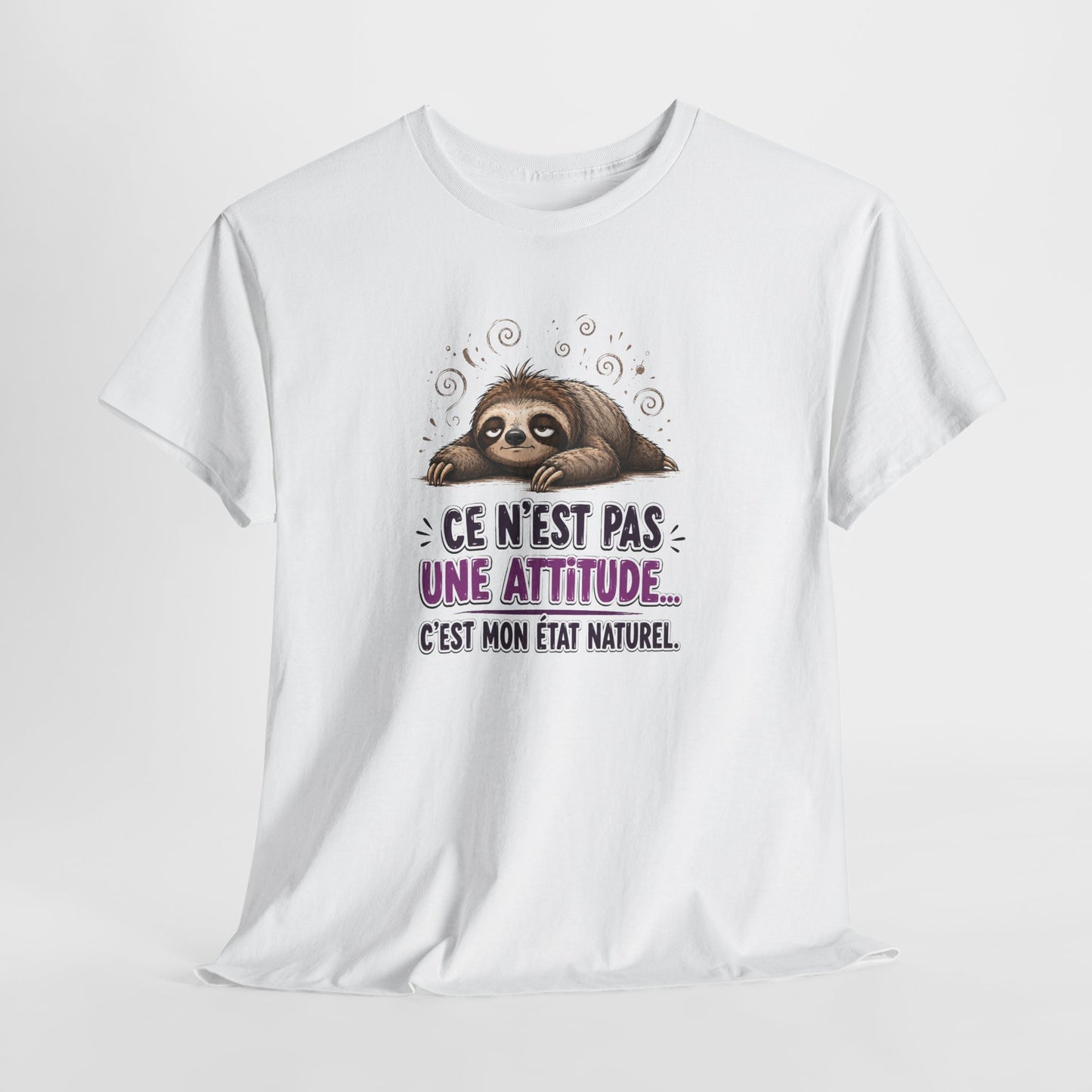 Tee-Shirt Humour Homme et Femme – Paresseux Drôle Fatigué Détente – Idée Cadeau Original Anniversaire